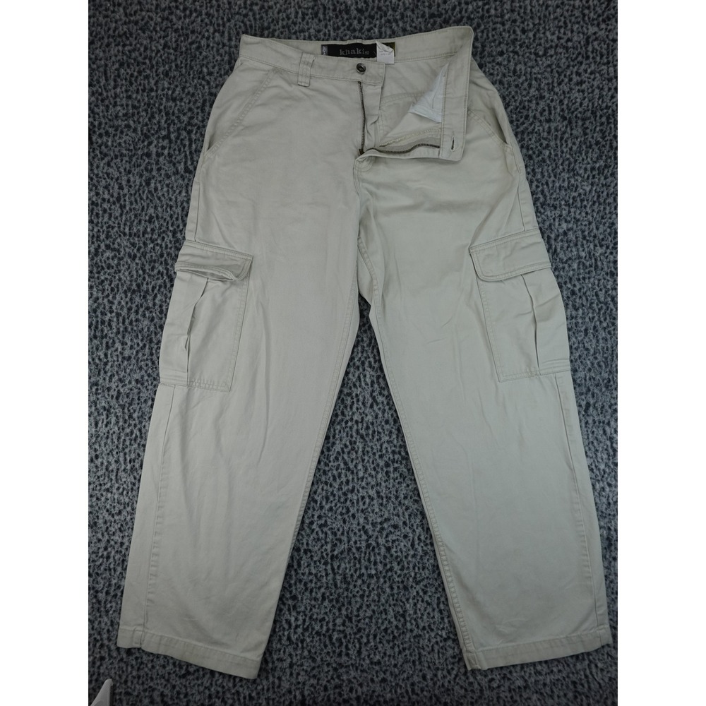 Levi's SilverTab Khakis Cargo Pants Mens 31x32 Beige Vintage Baggy Wide Leg